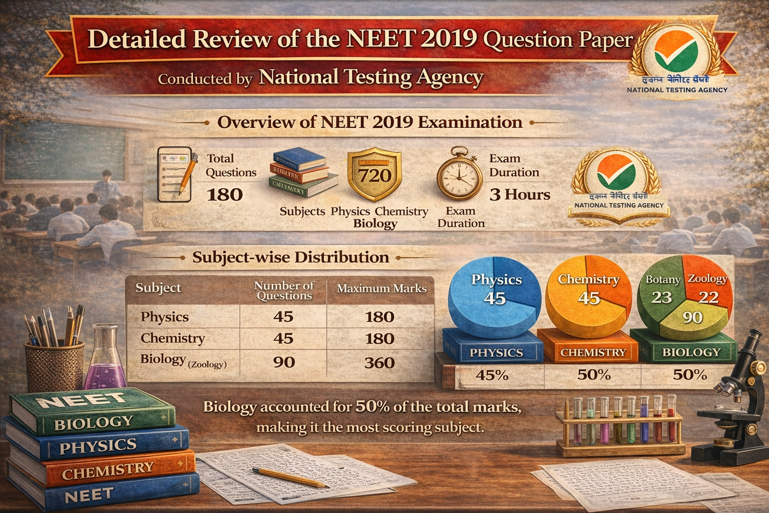 Detailed Review of the NEET 2019 Question Paper by NTA | NEET Rank Predictor, NMC, WDOMS & MBBS in Georgia Guide